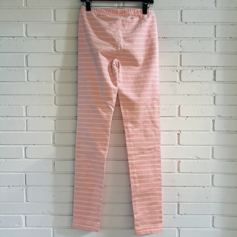 Disney Hanna Andersson Minnie Mouse Stripe Leggings Pink Girls 12